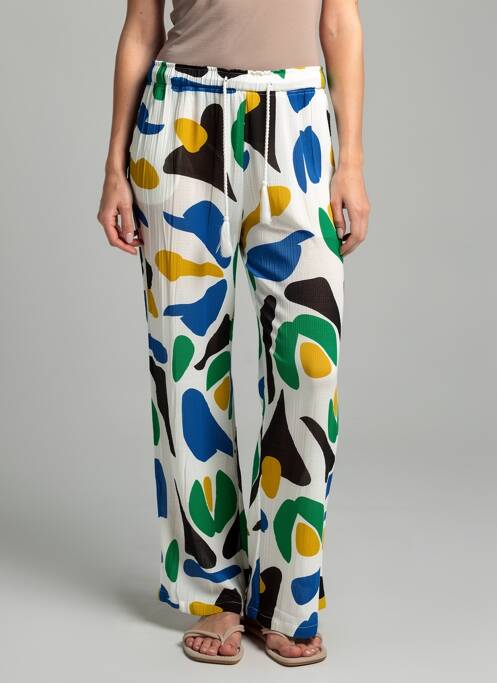 Pantalon larg țesătură crep albastru LES TROPEZIENNES PAR M.BELARBI femme