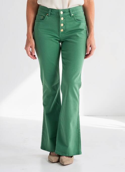 Pantalon evazat croială evazată verde LES TROPEZIENNES PAR M.BELARBI femme