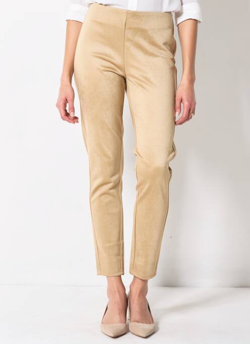 Pantalon slim talie elastică bej SOYACONCEPT femme
