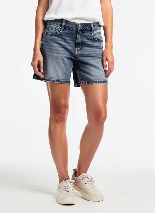 Șort țesătură denim albastru LE TEMPS DES CERISES femme