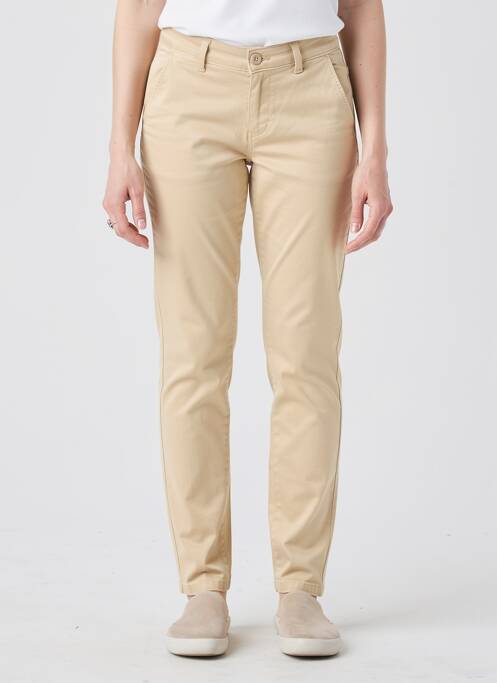 Pantalon slim buzunare bej LE TEMPS DES CERISES femme