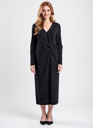 Rochie lungă mâneci lungi mâneci lungi negru JOSEPH RIBKOFF femme