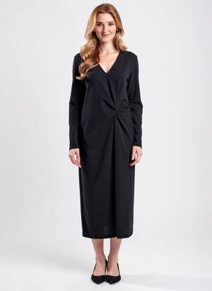 Rochie lungă mâneci lungi mâneci lungi negru JOSEPH RIBKOFF femme