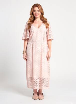 Rochie midi mâneci 3/4 mâneci 3/4 roz JOSEPH RIBKOFF femeie