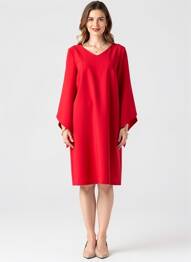Rochie midi mâneci 3/4 mâneci 3/4 roșu WEILL femme