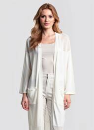 Vestă cu mâneci lungi elasticitate bej JOSEPH RIBKOFF femme