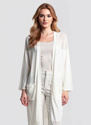 Vestă cu mâneci lungi elasticitate bej JOSEPH RIBKOFF femme