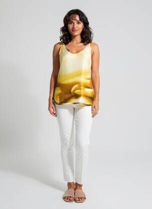 Top croială fluidă fără mâneci bej MAXMARA femme