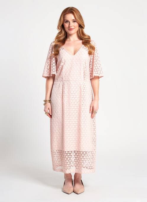 Rochie midi mâneci 3/4 mâneci 3/4 roz JOSEPH RIBKOFF femme