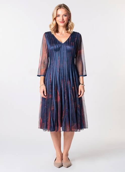 Rochie scurtă mâneci 3/4 mâneci 3/4 albastru PROMULIAS femme