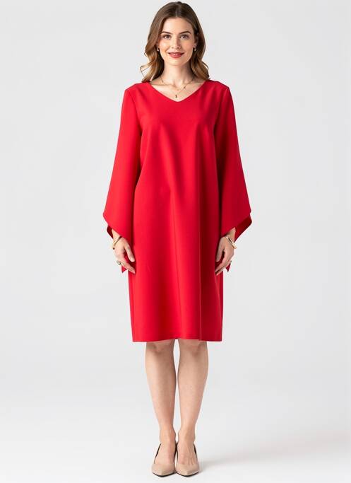 Rochie midi mâneci 3/4 mâneci 3/4 roșu WEILL femme