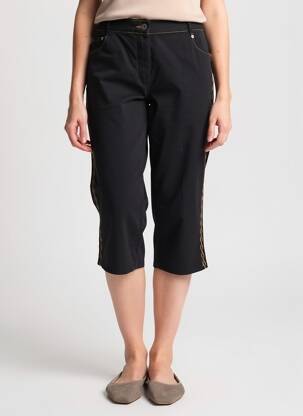 Pantalon trei sferturi elasticitate mărime normală negru FUEGO WOMAN femeie