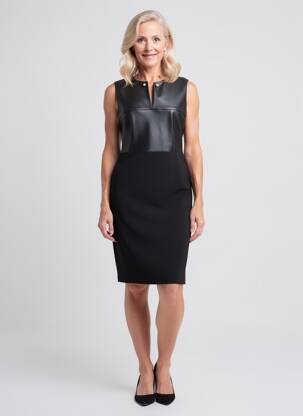 Rochie midi fără mâneci fără mâneci negru JOSEPH RIBKOFF femeie
