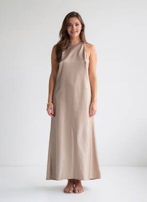 Rochie lungă fără mâneci fără mâneci bej RAILS femeie