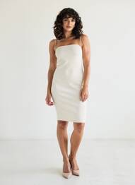 Rochie scurtă fără mâneci fără mâneci alb MANGO femme