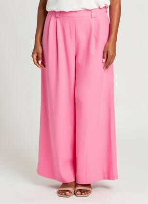 Pantalon larg țesătură crep mărime normală roz ESSENTIEL ANTWERP femme