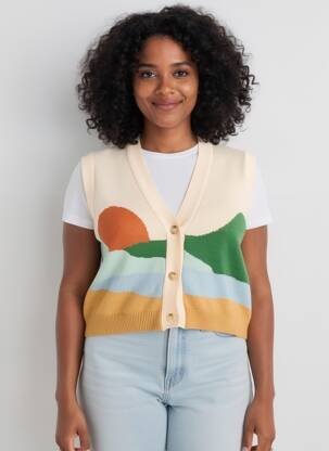 Vestă cu mâneci scurte croială dreaptă bej PULL & BEAR femeie