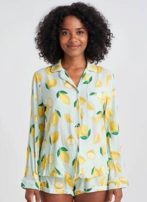 Pijamale scurte albastru MONOPRIX femme