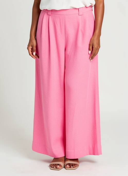 Pantalon larg țesătură crep mărime normală roz ESSENTIEL ANTWERP femme