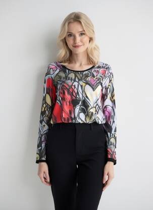 Tricou mâneci lungi mâneci lungi negru DOLCEZZA femeie