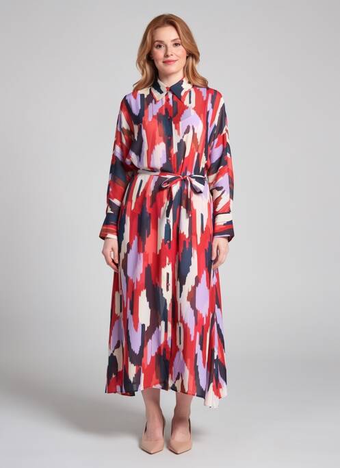 Rochie lungă mâneci lungi mâneci lungi roșu LOLA CASADEMUNT femme