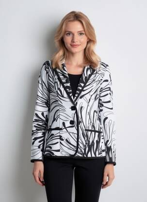 Jachete casual guler tip costum alb DOLCEZZA femeie