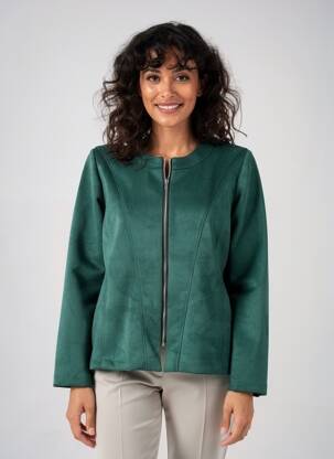 Jachete casual guler rotund verde GEVANA femeie