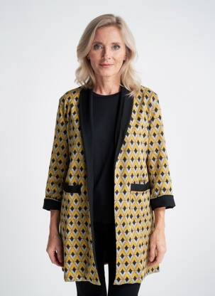 Jachete casual croială dreaptă galben ELEONORA AMADEI femeie
