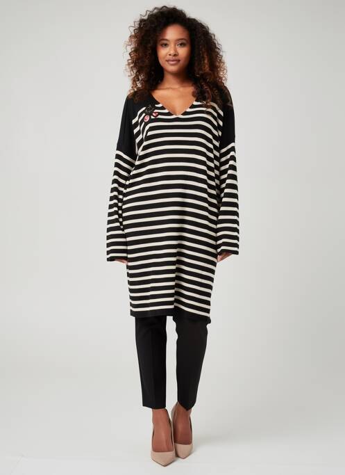 Rochie pulover croială dreaptă mâneci lungi negru ANANKE femme