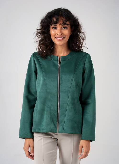 Jachete casual guler rotund verde GEVANA femme