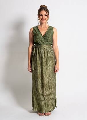 Rochie lungă fără mâneci fără mâneci verde SANS MARQUE femme