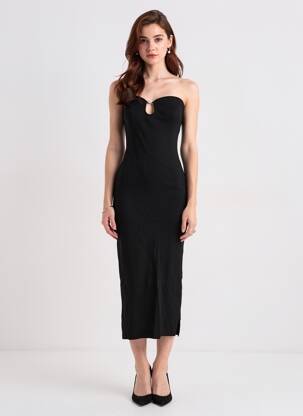 Rochie midi fără mâneci fără mâneci negru H&M femeie