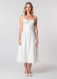 Rochie midi căptușeală bretele subțiri bej HOUSE OF CB LONDON femme