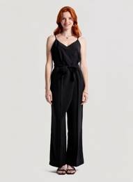 Salopetă-pantalon bretele subțiri bretele subțiri negru NÜ femme