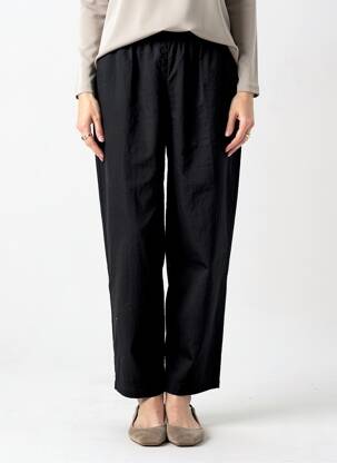 Pantalon drept talie elastică negru HOD femeie