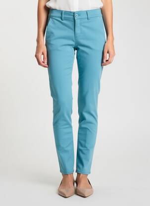 Pantalon slim buzunare albastru HAPPY femeie