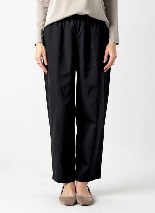 Pantalon drept talie elastică negru HOD femme
