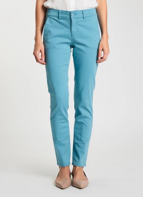 Pantalon slim buzunare albastru HAPPY femme
