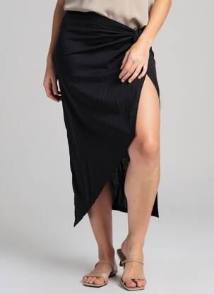 Eșarfă țesătură poplin negru SANS MARQUE femme