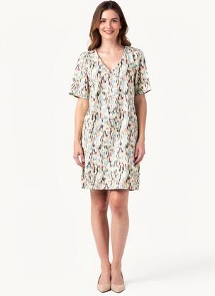 Rochie scurtă mâneci scurte mâneci scurte verde GARCIA femeie