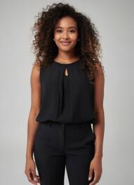 Top fără mâneci fără mâneci negru BETTY BARCLAY femeie