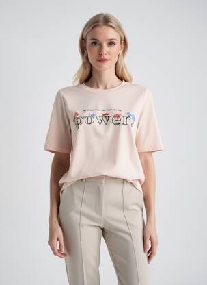 Tricou elasticitate mâneci scurte roz S.OLIVER femeie