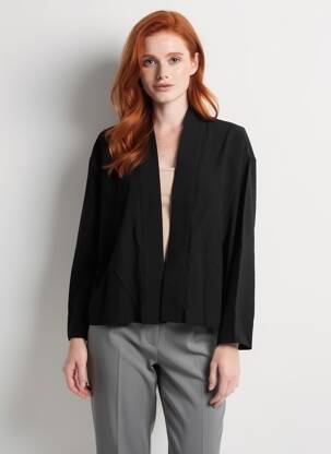 Jachete casual mâneci lungi negru LA FEE MARABOUTEE femeie