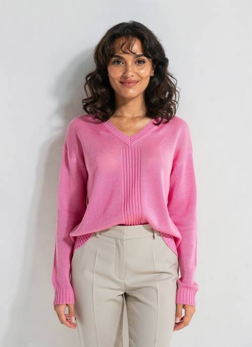 Pulover elasticitate mâneci lungi roz MARINA V femme
