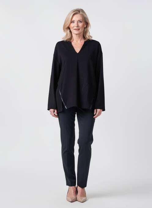 Top guler în v mâneci lungi negru SPORTALM femme
