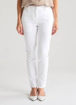 Pantalon slim buzunare alb DELAHAYE femeie