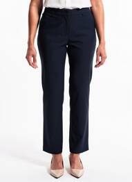Pantalon drept talie elastică albastru SIGNE NATURE femme