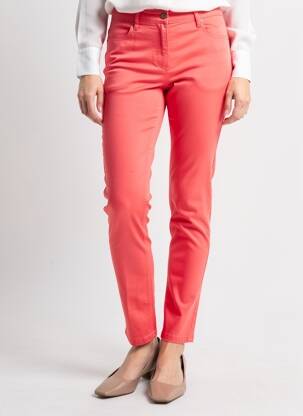 Pantalon 7/8 închidere cu fermoar sub clapetă cu nasturi roșu BETTY BARCLAY femme