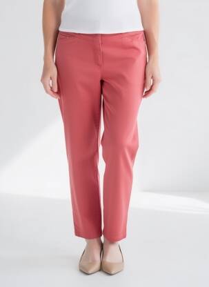 Pantalon 7/8 închidere cu fermoar sub clapetă cu nasturi roșu BETTY BARCLAY femeie