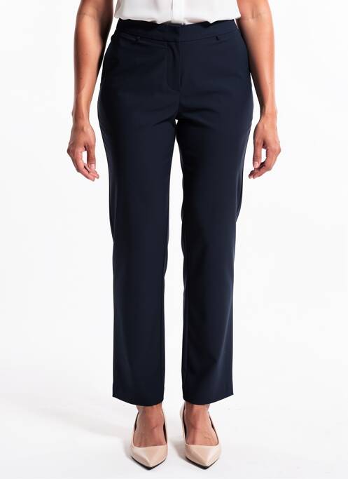 Pantalon drept talie elastică albastru SIGNE NATURE femme